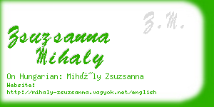 zsuzsanna mihaly business card